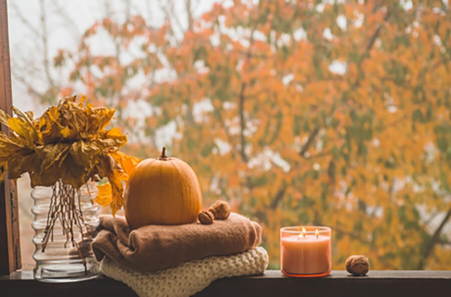 Cozy home prepared for cooler weather and heating season
