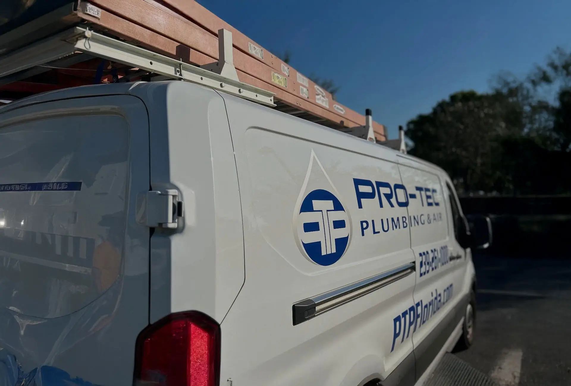 Pro-Tec Plumbing and Air service vehicle