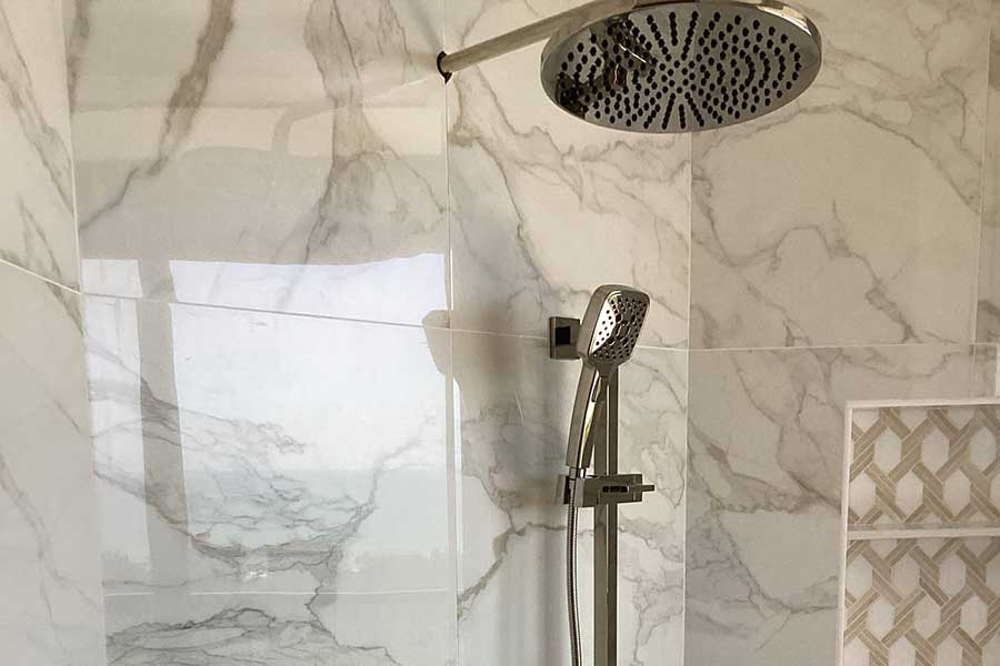 New shower installation completed in a Naples FL bathroom