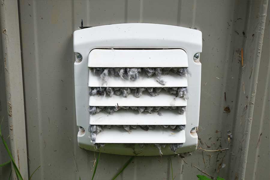 Clogged dryer vent needing cleaning in Naples FL