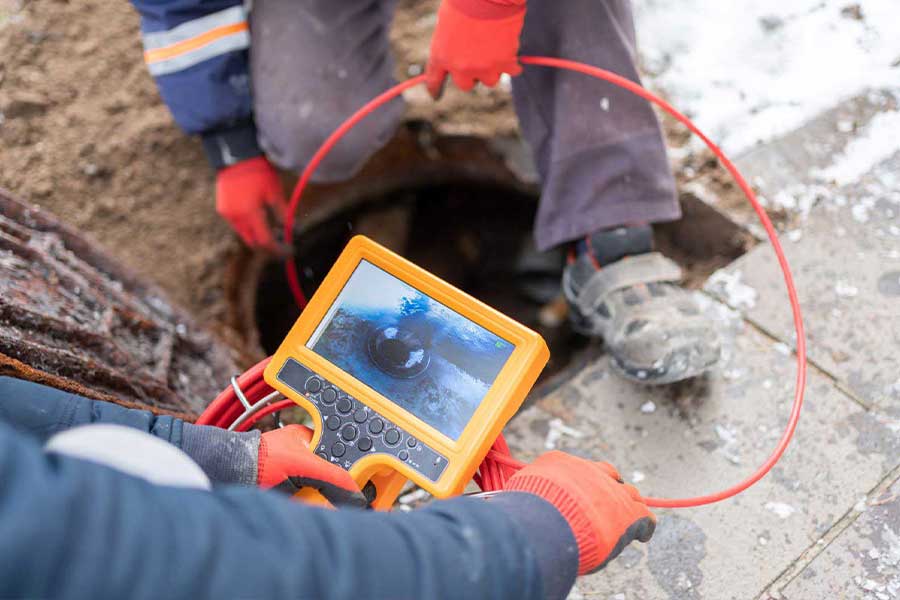 Sewer line inspection in Fort Myers Beach FL using camera equipment