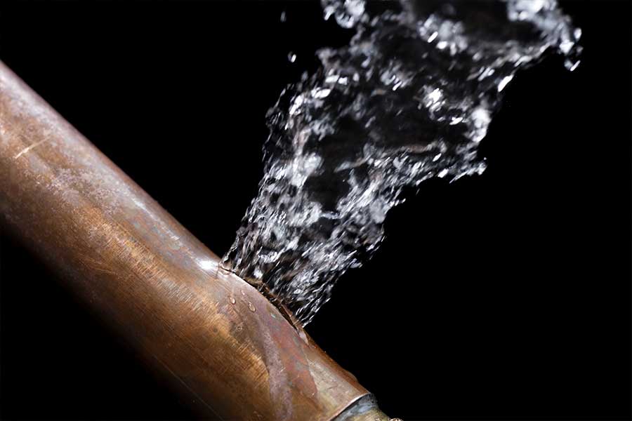 Burst pipe needing water line replacement in Bonita Springs FL