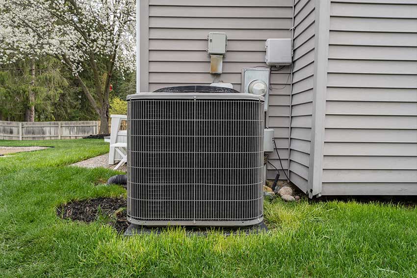 New residential AC condenser installed in Naples, FL