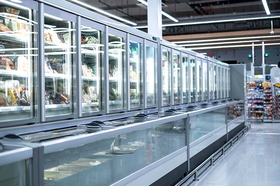 Freezer system inspected as part of commercial ice machine repair services in Naples, FL