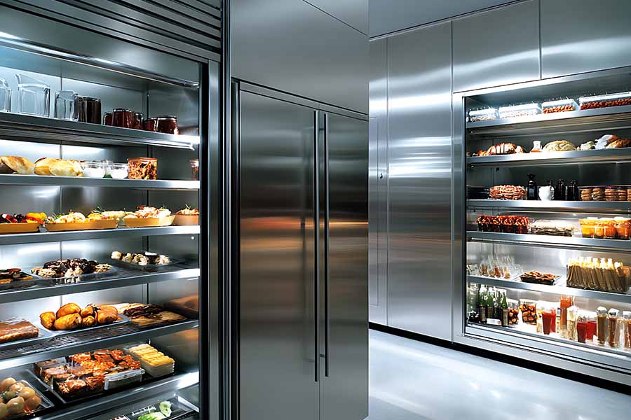 Commercial refrigeration equipment operating inside a grocery